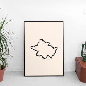 Tyrone Art Print // Map of Tyrone Print // County Tyrone // Tyrone Map // Tyrone Wall Art // Irish Gifts // Irish Wall Art