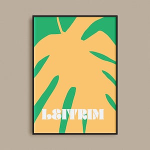 County Leitrim Print | Irish Botanical Print | Counties of Ireland | Ireland Gifts | County Leitrim Art | Travel Poster | Irish Wall Art