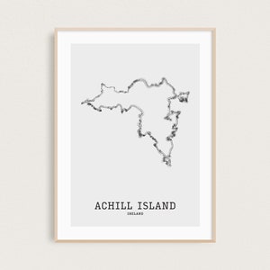 Achill Sketch Print // Landkarte von Achill Print // Achill Kunstdruck // Achill Island // Achill Wandkunst // Irische Geschenke // Irische Wandkunst