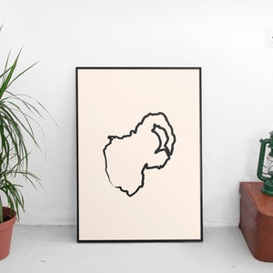 Down Art Print // Map of Down Print // County Down // Down Map // Down Wall Art // Irish Gifts // Irish Wall Art