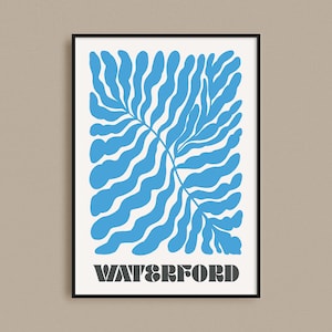 County Waterford Print | Irish Botanical Print | Counties of Ireland | Ireland Gifts | County Waterford Art | Travel Poster | Irish Wall Art