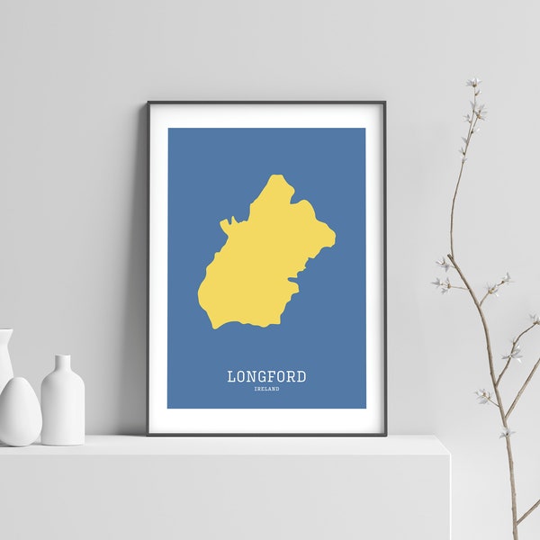 Longford Map Print // Map of Longford Print // Longford Art Print // Longford Map // Longford Wall Art // Irish Gifts // Irish Wall Art