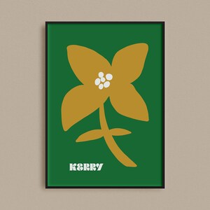 County Kerry Print | Irish Botanical Print | Counties of Ireland | Ireland Gifts | County Kerry Art | Travel Poster | Irish Wall Art