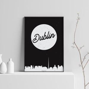 Dublin Skyline Print // Dublin Print // Dublin Kunstdruck // Dublin Karte // Dublin Wandbild // Irische Geschenke // Irisches Wandbild
