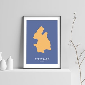 Tipperary Map Print // Landkarte von Tipperary Print // Tipperary Kunstdruck // Tipperary Karte // Tipperary Wandkunst // Irische Geschenke // Irische Wandkunst