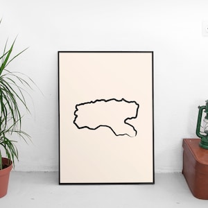 Limerick Art Print // Map of Limerick Print // County Limerick // Limerick Map // Limerick Wall Art // Irish Gifts // Irish Wall Art