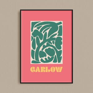 County Carlow Druck | Irish Botanical Print | Countys von Irland | Irland Geschenke | County Carlow Art | Reiseposter | Irische Wandkunst