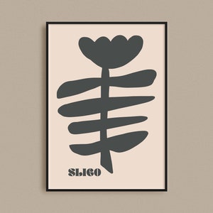 County Sligo Print | Irish Botanical Print | Counties of Ireland | Ireland Gifts | County Sligo Art | Travel Poster | Irish Wall Art
