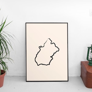 Longford Art Print // Carte de Longford Print // County Longford // Longford Map // Longford Wall Art // Irish Gifts // Irish Wall Art