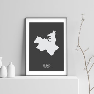Sligo Map Print // Map of Sligo Print // Sligo Art Print // Sligo Map // Sligo Wall Art // Irish Gifts // Irish Wall Art