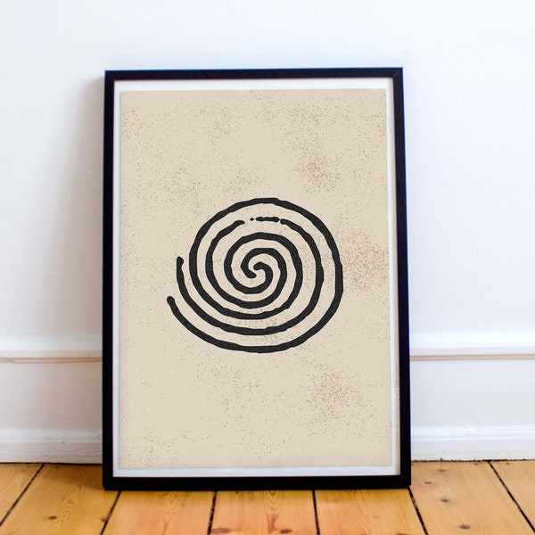 Spiral Art Print | Ancient Ireland Art | Minimal Wall Art | Ireland Wall Art | Meath Art Print | Ireland Gifts | Celtic Artwork