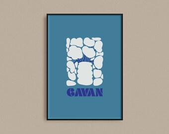 County Cavan Botanical Print | Ireland Travel Poster