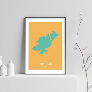 Donegal Karten-Druck // Donegal Karte Druck // Donegal Kunstdruck // Donegal Karte // Donegal Wand Kunst // Irische Geschenke // Irische Wand Kunst