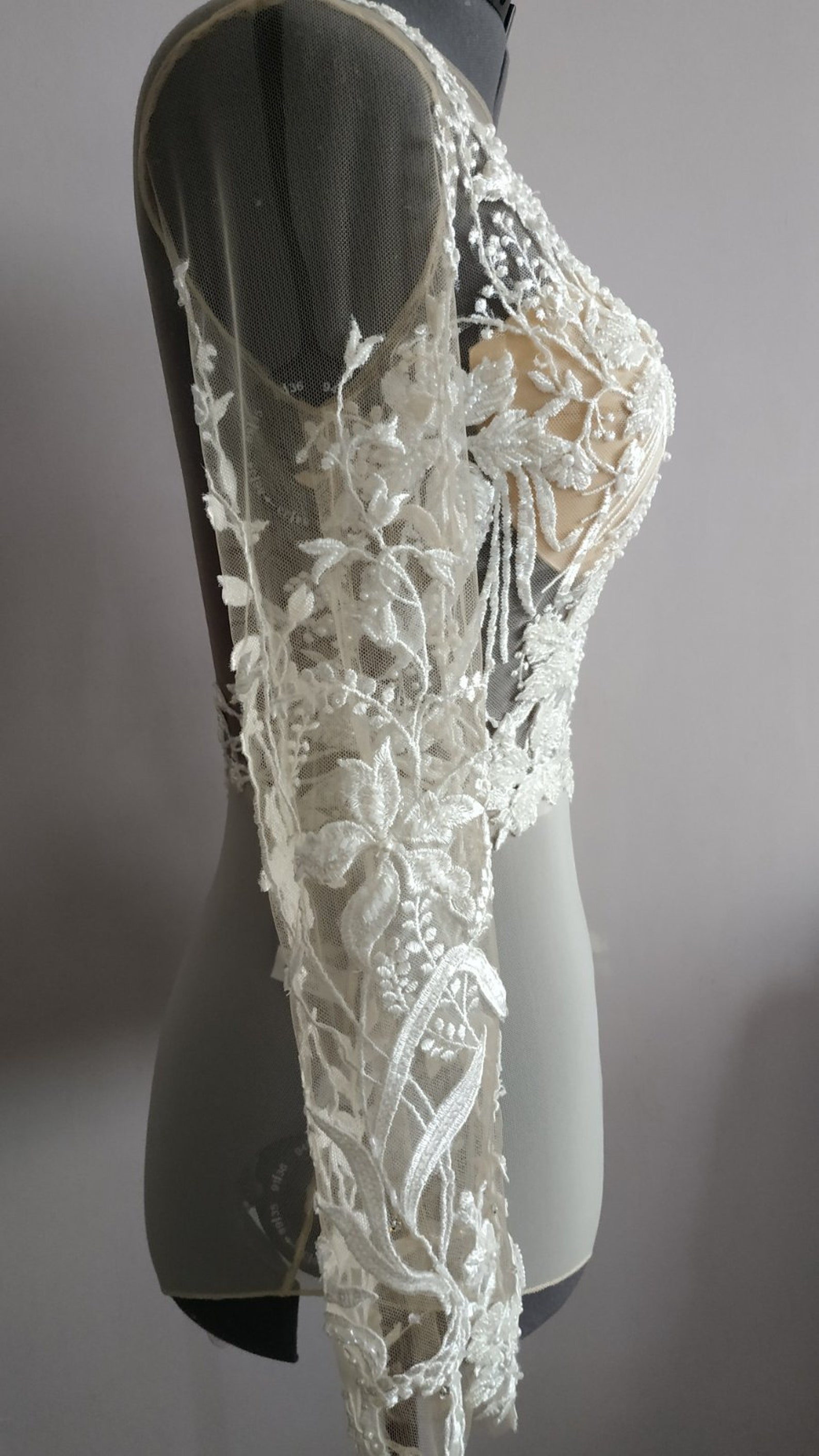 Bridal Bodysuit Lace Beaded Top Wedding Ivory Lace Bodysuit Etsy