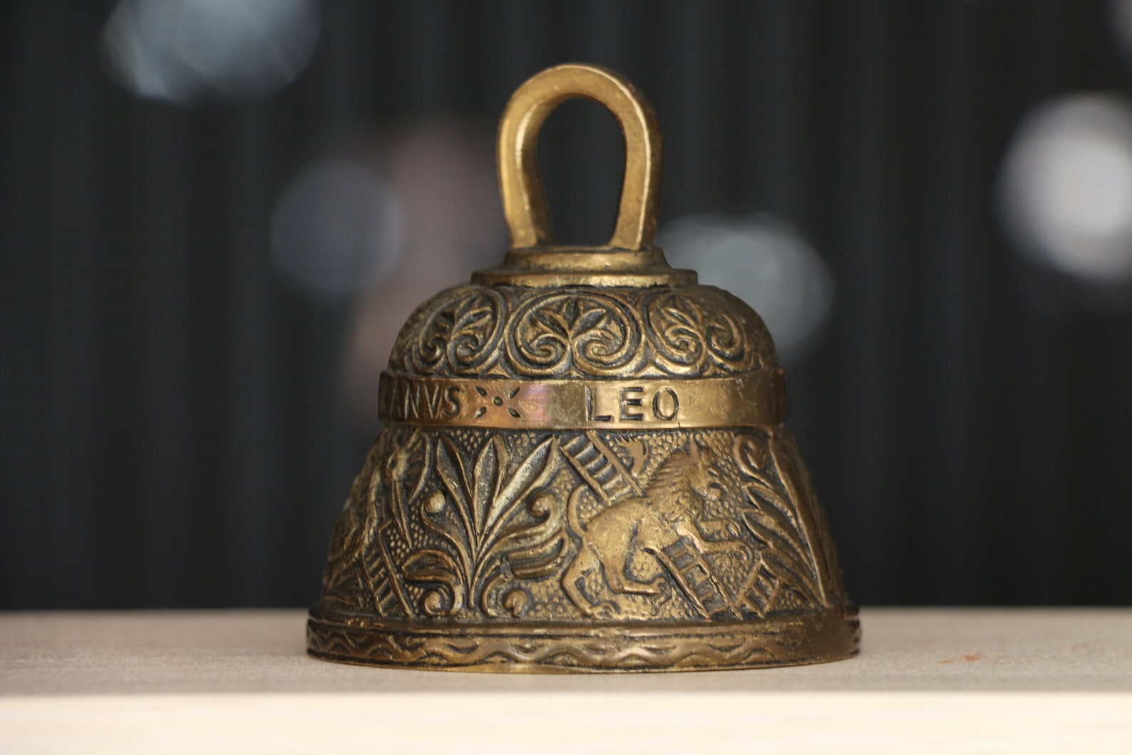 Vintage Heavy Brass Latin Sanctuary Bell Leo / Aquila / Etsy