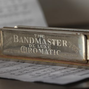 Vintage  Harmonica - The Bandmaster De Luxe Harmonica C. German Harmonica Inox.