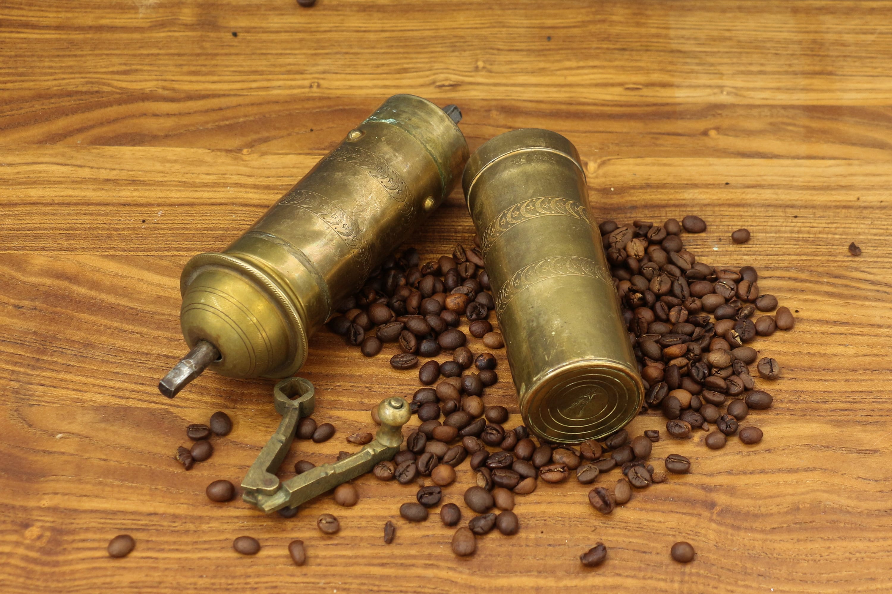 8 Vintage Brass Coffee Mill / Grinder - Paykoc Imports, Inc.