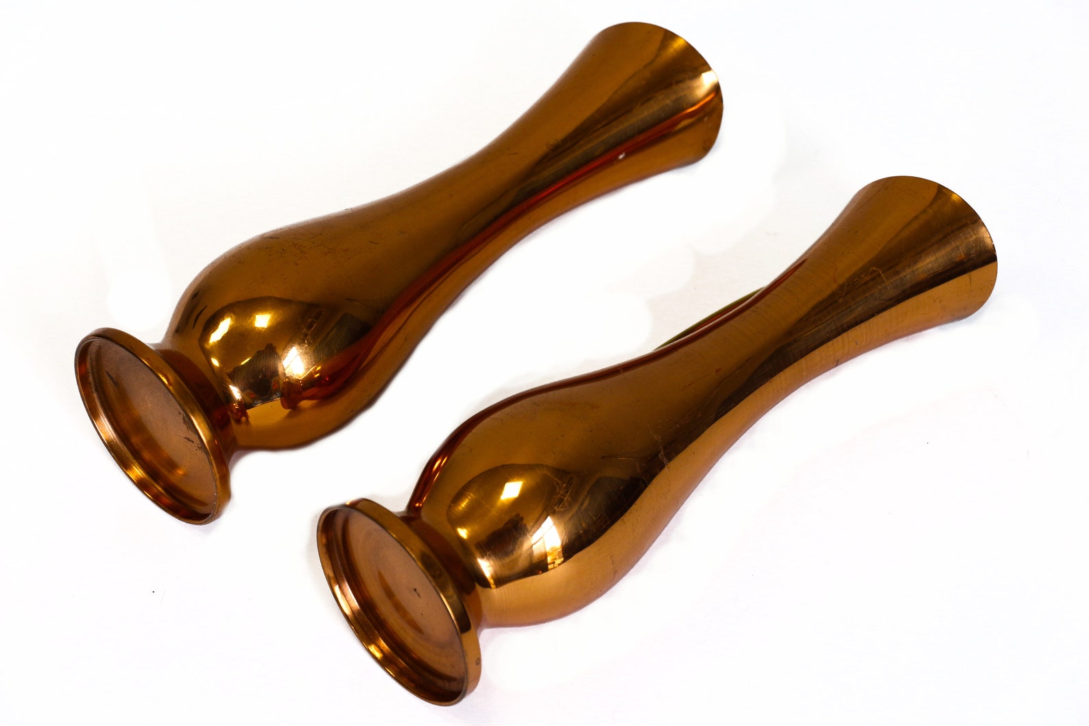 Copper Tall Skinny Vases Set of Three. Pitcher Vase With Etsy