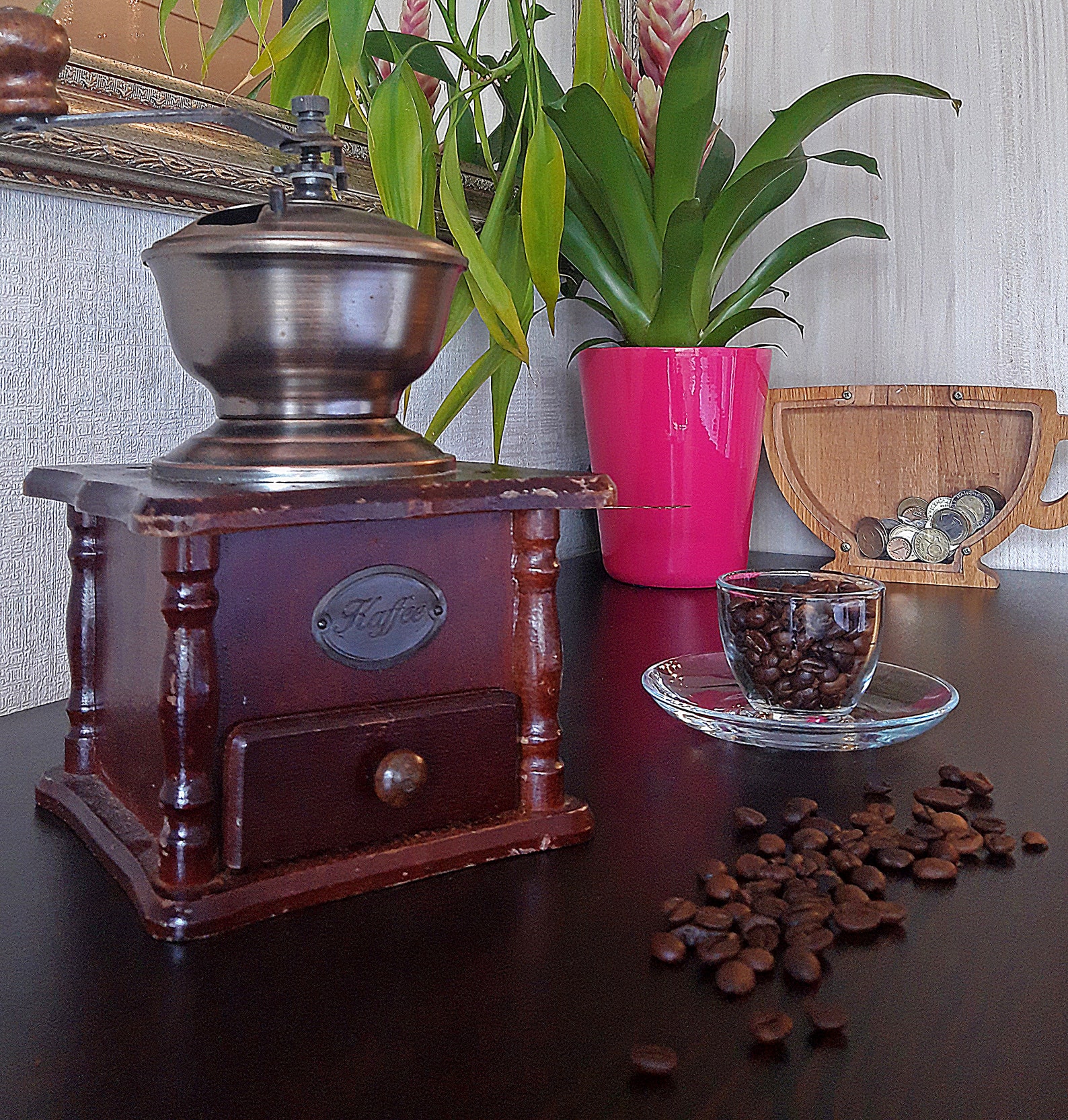 Vintage Wooden Coffee Grinder Antique European Coffee Etsy