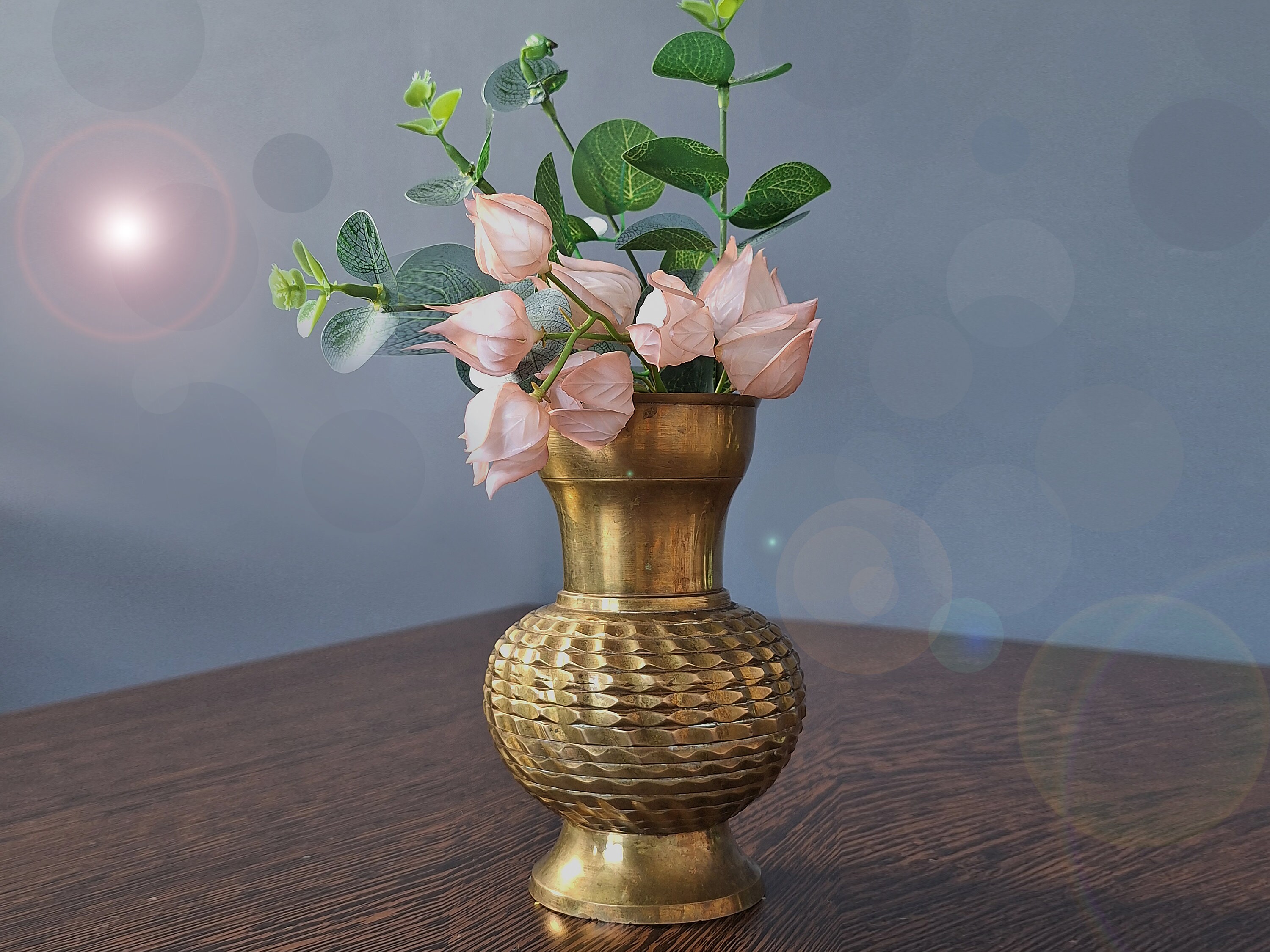 ヴィンテージ真鍮花瓶 - Etsy 日本