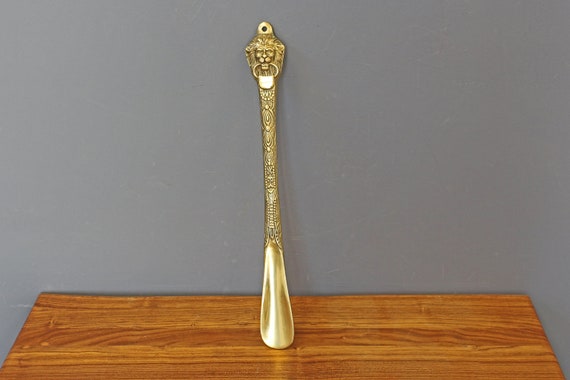 Antique Solid Brass Shoe Horn, French Bronze Shoe… - image 10
