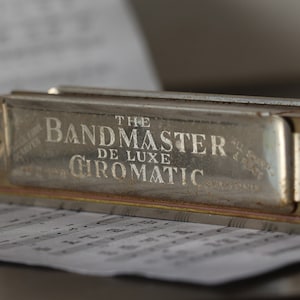 Vintage  Harmonica - The Bandmaster De Luxe Harmonica C. German Harmonica Inox.