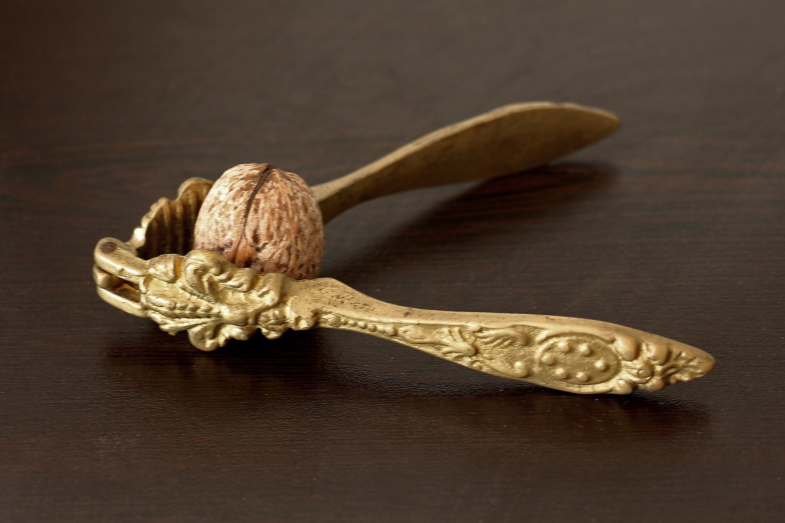 Antique Solid Brass Nutcracker Italian Brass Nutcracker Flor Etsy