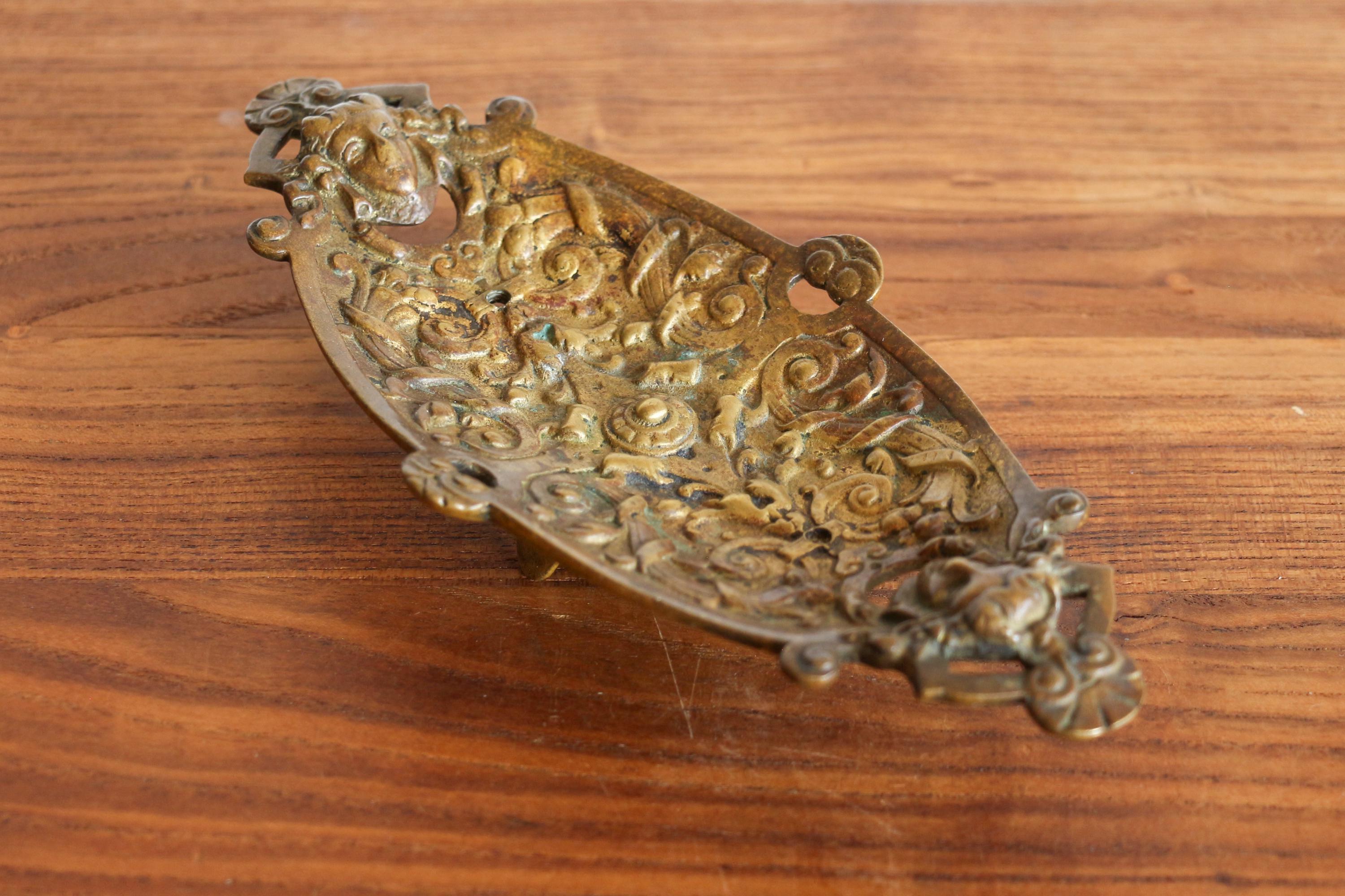 フランス製ブロンズ製ジュエリーディッシュ - アンティーク真鍮製装飾