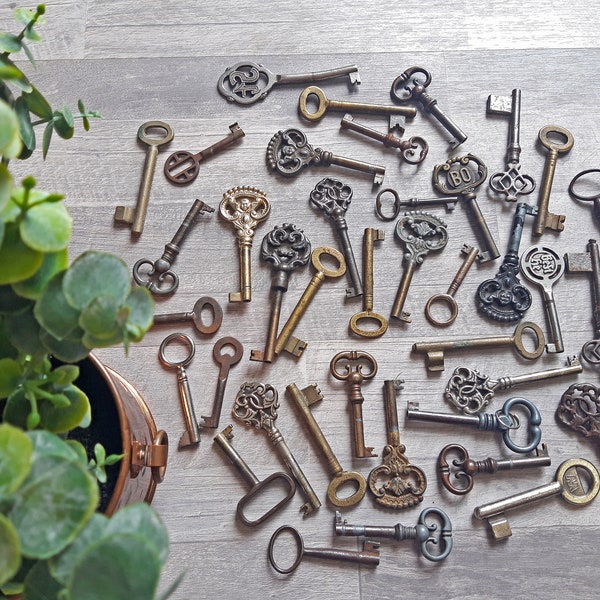 Real Antique Skeleton Keys  - Authentic Church Keys, Door keys