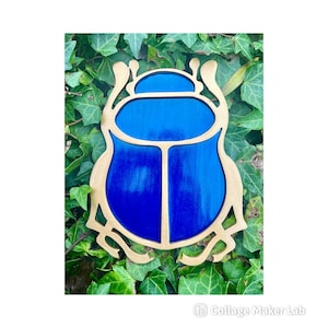 Scarab Beetle Wall Art, Egyptian Art For Home or Garden. Dung Beetle Wall Hanging Gift For Her Birthday. 20cm