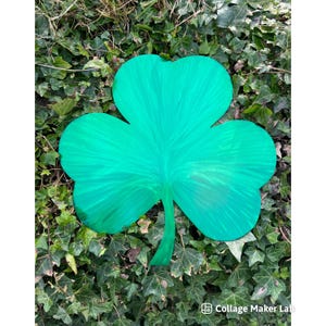 Shamrock Irish Cloverleaf Metall Wand Kunst Geschenk für Ihn Garten Kunst Plaque Wohnzimmer Wand Dekor