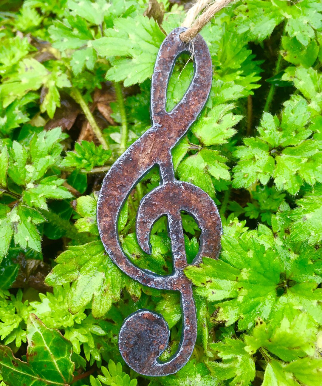 Rusty Clef Note Music Clef Rusty Metal Christmas Tree Decoration Ornament Gift Rustic ...