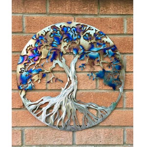 Tree of Life Metal Wall Art Garden Art Family Tree Plaque Living Room Wall Decor Wedding Present