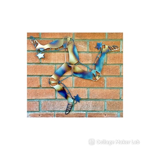 Isle of Man Triskelion Steel Wall Art: Rainbow Effect Decor