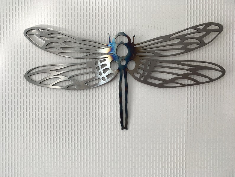 Steel Dragonfly Wall Art Etsy