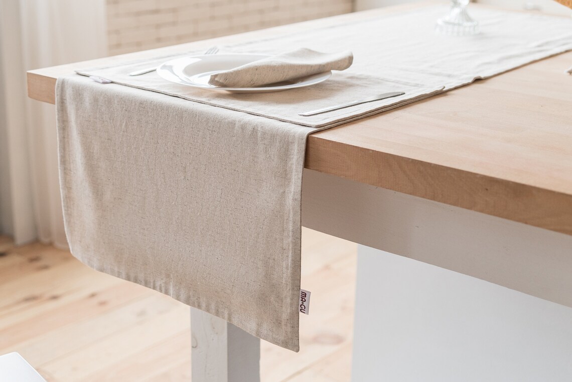 Hemp Table Runner Kitchen Long Table Runner Rustic Style Etsy