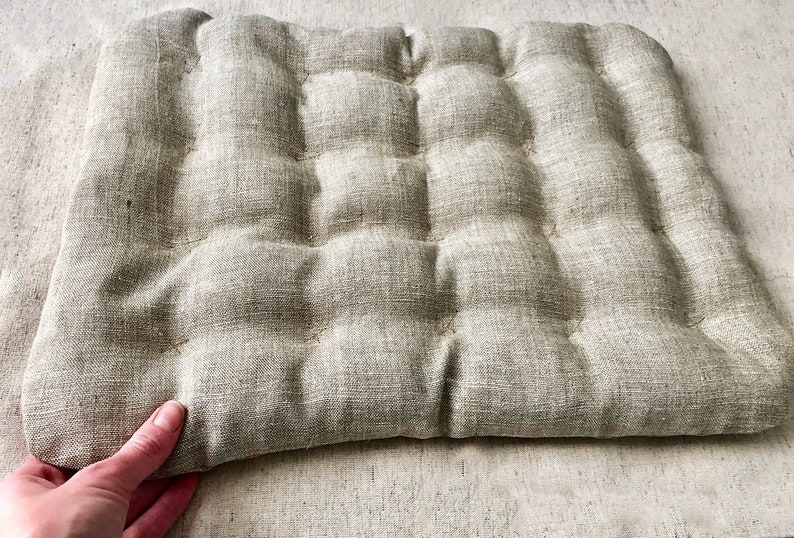 Hemp floor cushion with Buckwheat hulls Eco Pillow for Yoga | Etsy