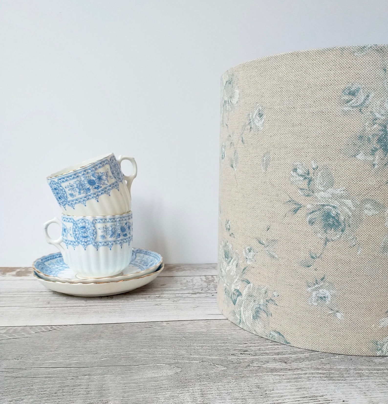 Pale Blue Roses Lampshade Shabby Chic Lampshade Various - Etsy