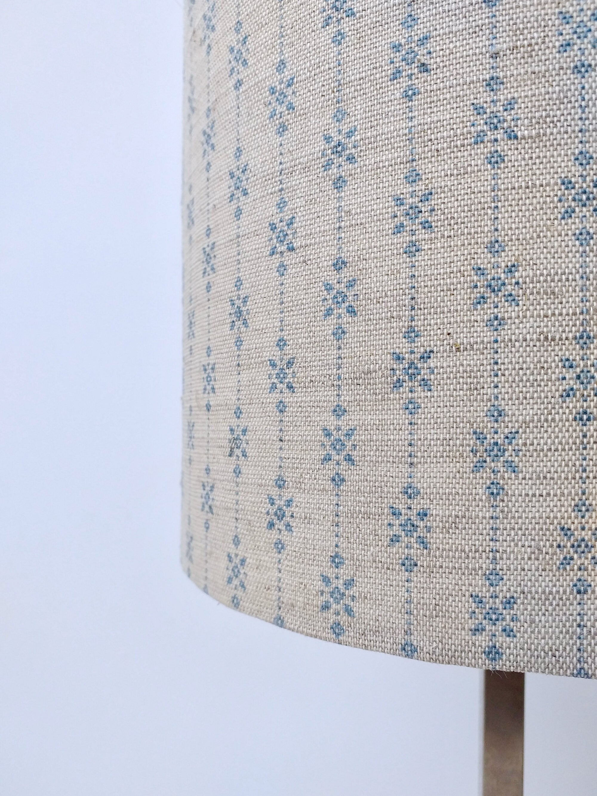 Blue and Linen Lampshade Classic Pattern Lampshade French Etsy UK