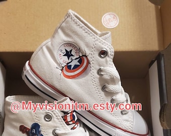 captain america converse shoes