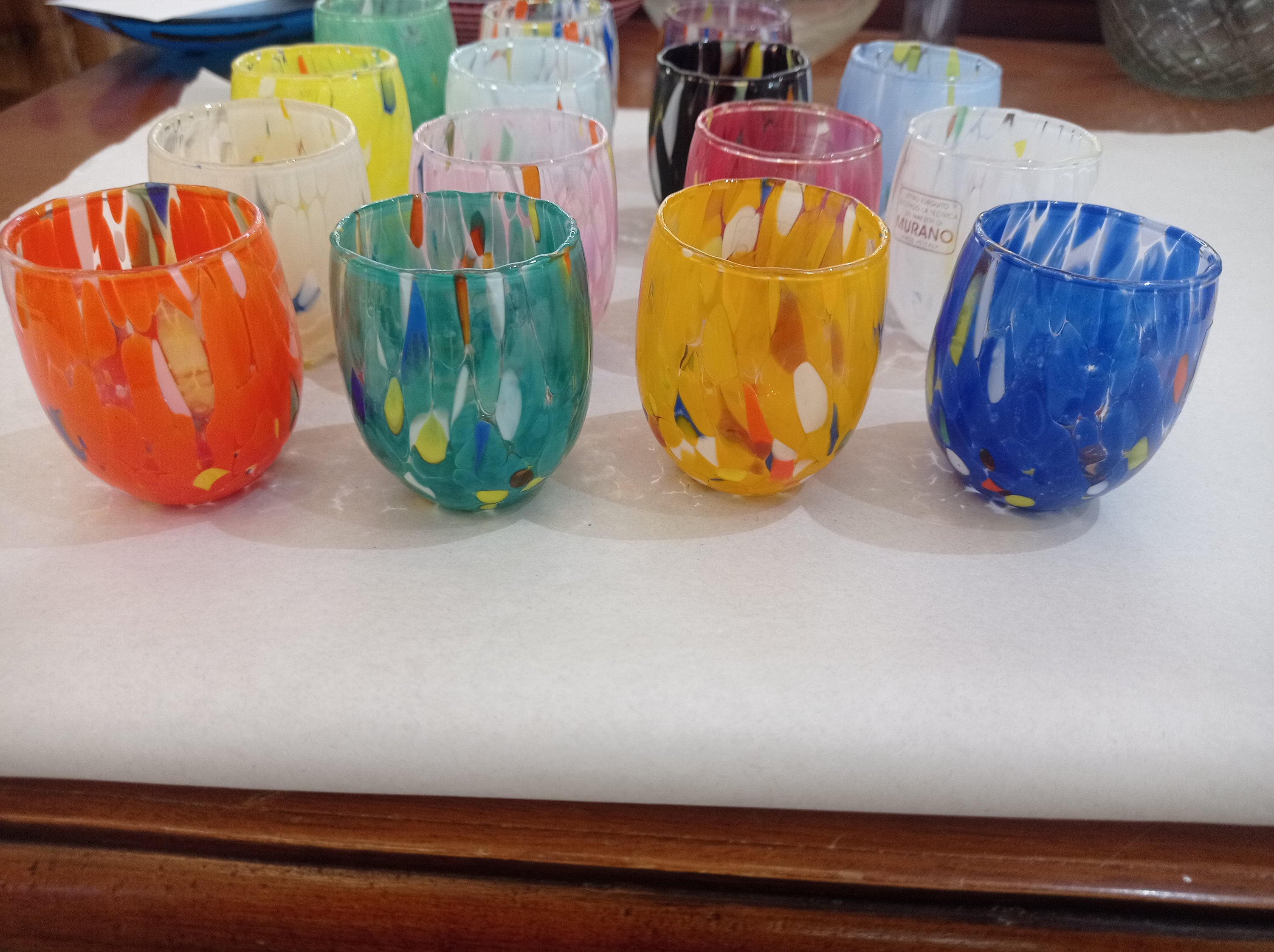Glasses Shot Murano Glass 6 PIECE (model B) - Etsy