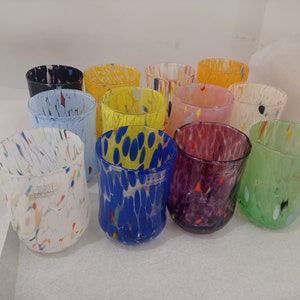 Murano glass glasses 6 PIECE (Model C) - Glasses Murano glass 6 PIECE