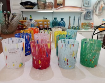 Murano Glass Shot Glasses 6 PIECE - Glasses Shot Murano glass 6 PIECE