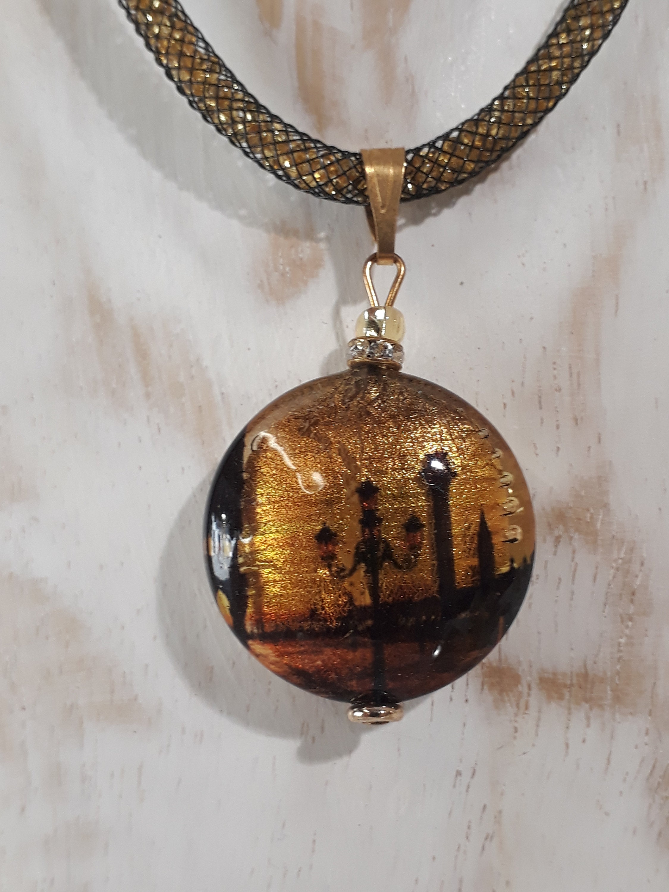 Murano Glass Pendants and Gold or 