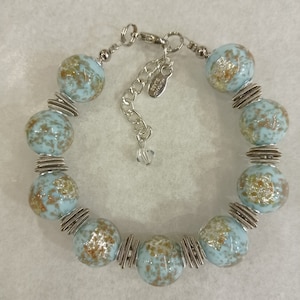 Bracelet Bambi with Murano Glass Pearls - Bambi Bracelet with Murano Glass Pearls