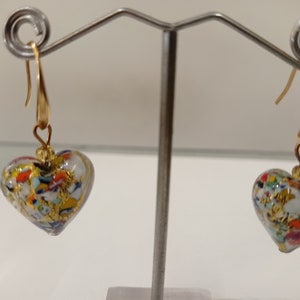 Murano glass earrings Heart - Murano glass earrings Heart
