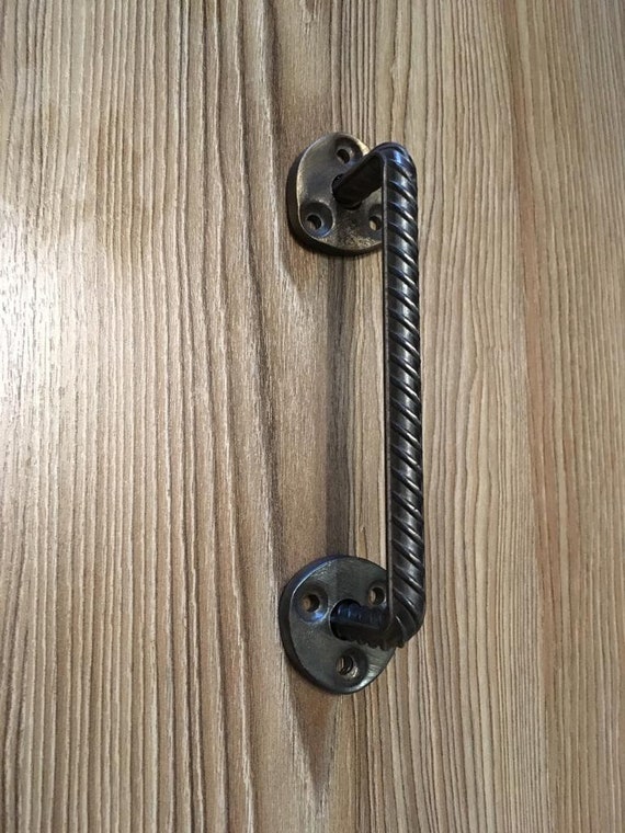 Blacksmith Hand Forged Door Handle Textured Door Handle Hand Forged Drawer Handle Cupboard Handle Blacksmith Made