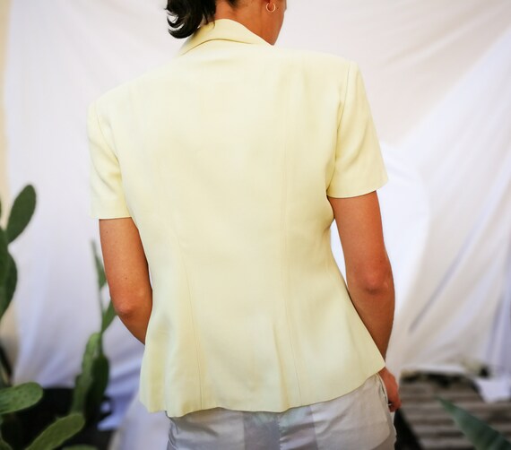 EMPORIO ARMANI light yellow short sleeved Summer … - image 4