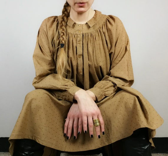 BYBLOS cotton voile nut brown summer dress - Made