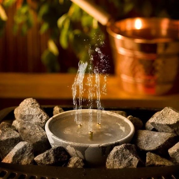 Sauna bowl fountain for aromatic oil from soapstone -  250ml